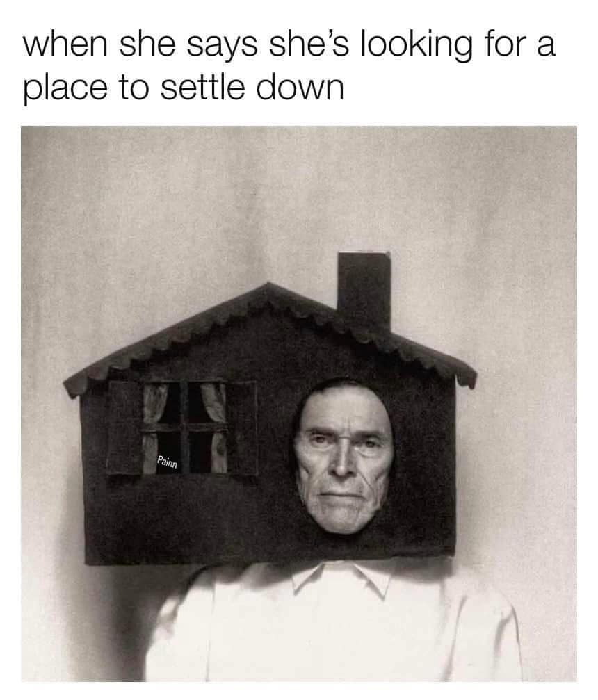 when she says she's looking for a place to settle down