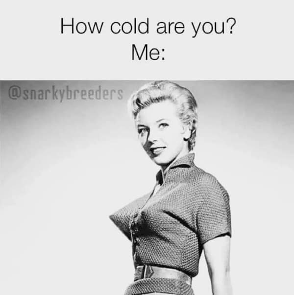 How cold are you? Me: