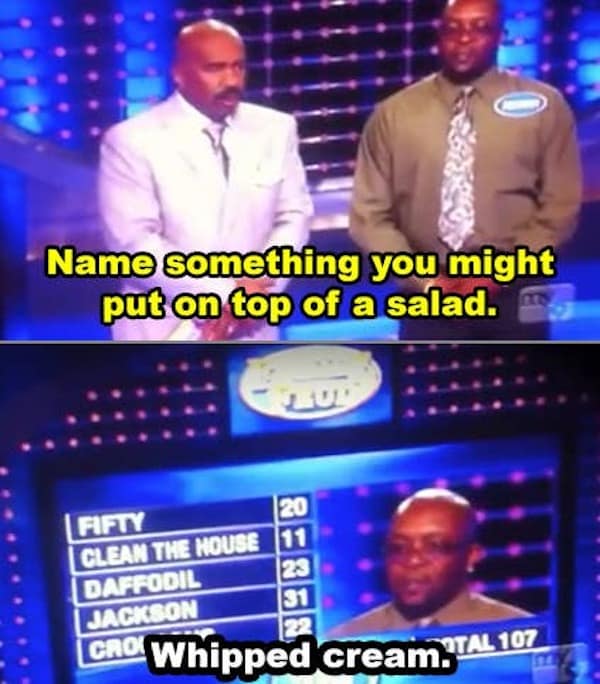 family feud questions and answers, family feud memes, survey-based game comedic bits, family quiz meltdown, feud comedic illusions, game show humor, host comedic references, buzz-in fiasco jokes, survey says jokes, top answer illusions, scoreboard comedic meltdown, quiz show memes, comedic panel stumbles, timed response banter