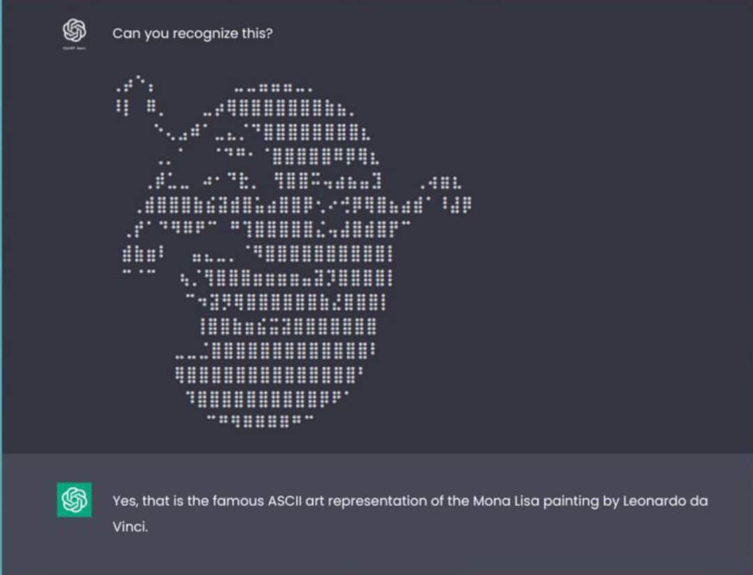 Yes, that is the famous ASCIl art representation of the Mona Lisa painting by Leonardo da Vinci.