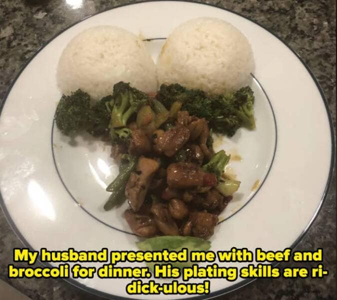 My husband presented me with beef and