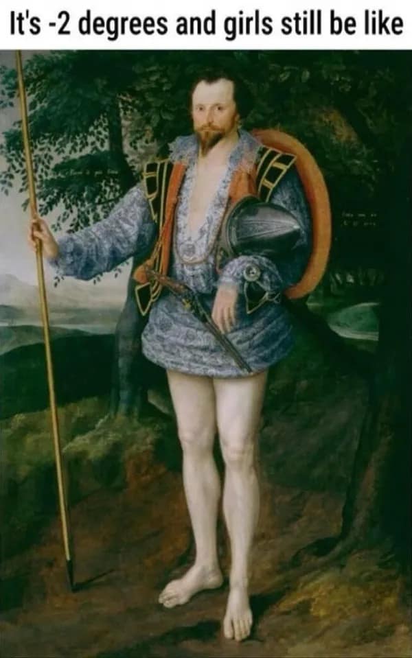 It's -2 degrees and girls still be