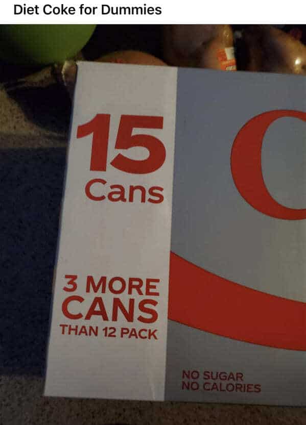 Diet Coke for Dummies 15 Cans 3 MORE CANS