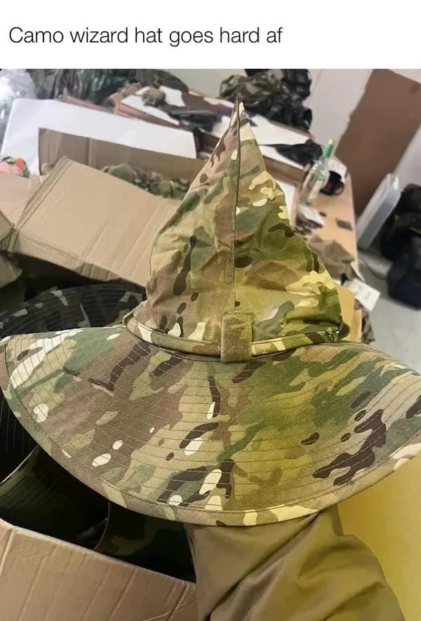 Camo wizard hat goes hard af