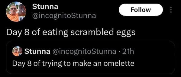 Day 8 of eating scrambled eggs