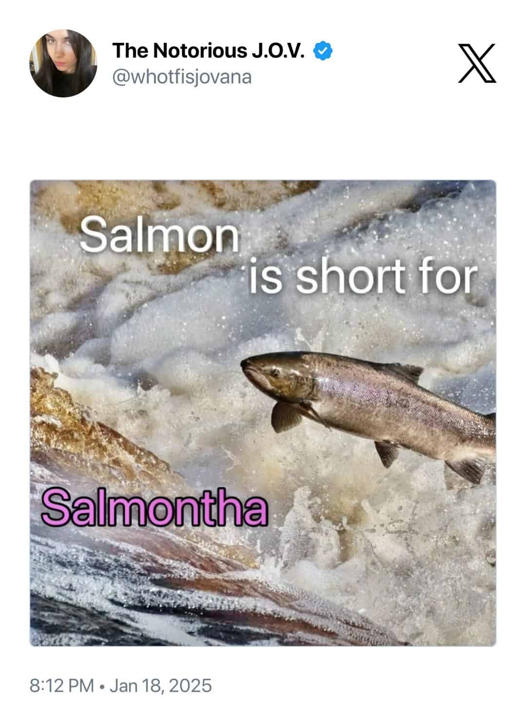 Salmon is short for Salmonth