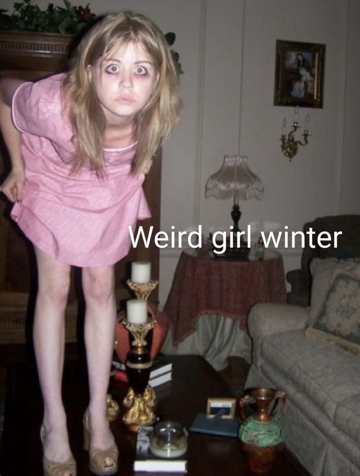 Weird girl winter