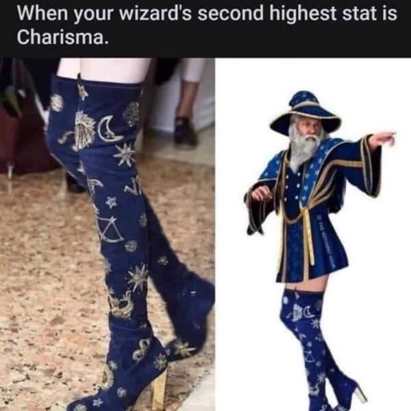 When your wizard's second highest stat is Charisma.