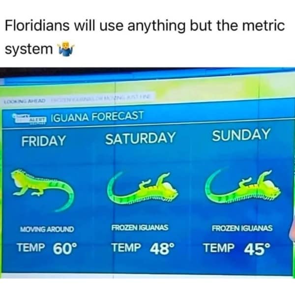 Floridians will use anything but the metric system