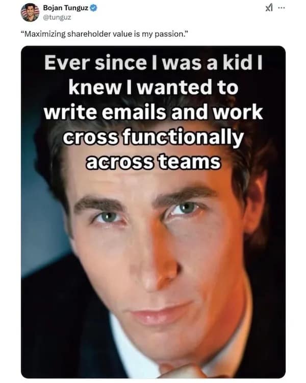 Ever since I was a kid I knew I wanted to write emails and work cross functionally across teams