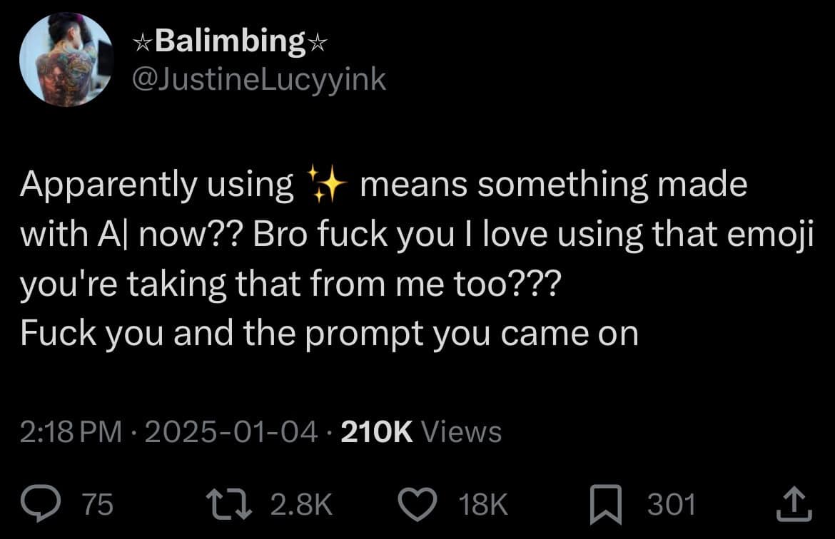 Apparently using + means something made with Al now??