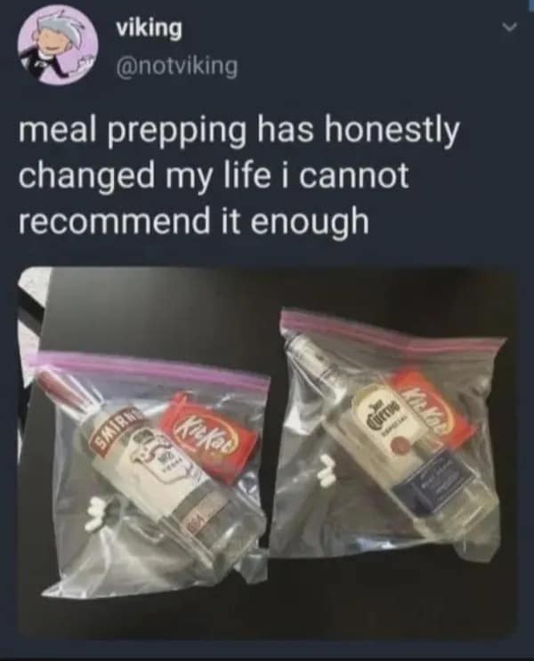 meal prepping has honestly changed my life i cannot recommend it enough