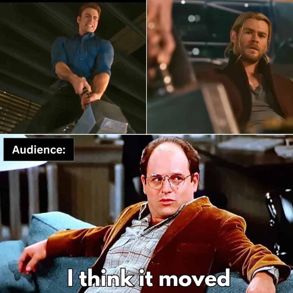 superhero comedic bits, cinematic hero jokes, Avengers mockery, MCU jokes, cinematic universe cracks, film-based comedic commentary, Avengers memes, team-up comedic lines, mighty hero banter, superhero humor, masked vigilante quips, heroic meltdown fun