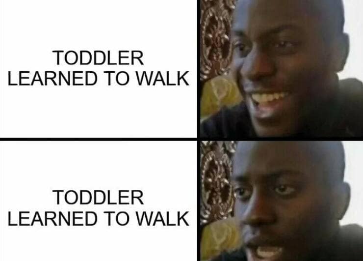 TODDLER LEARNED TO WALK TODDLER LEARNED TO WALK