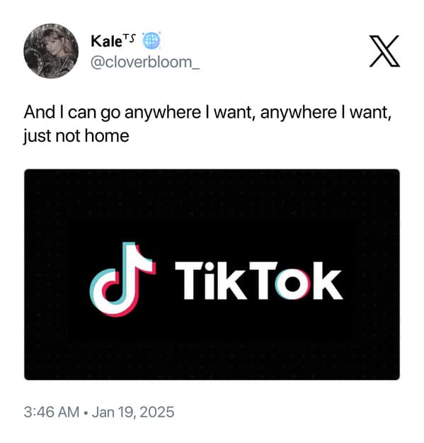 tiktok ban tweets, tiktok ban memes, TikTok ban news, TikTok shutdown updates, TikTok blocked in US, TikTok legal issues, TikTok alternative apps (apps like TikTok, TikTok replacements, best short video apps, social media trends, viral internet reactions, trending social media topics, online buzz