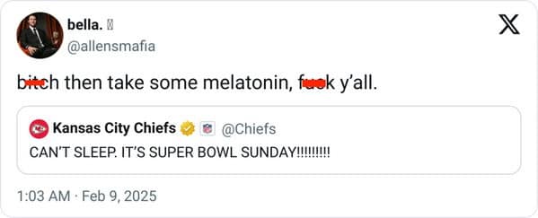 2025 super bowl tweets, super bowl tweets, super bowl LIX tweets, superbowl tweets, Super Bowl 2025 reactions, NFL championship tweets, Super Bowl game commentary, football fan reactions, Eagles vs Chiefs memes, Super Bowl rematch jokes, NFL playoff memes, Eagles victory tweets, Kendrick Lamar halftime show, Super Bowl performance memes, Kendrick vs Drake tweets, halftime show reactions