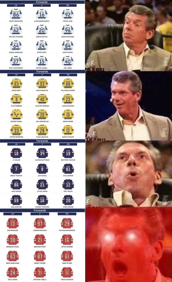 NHL memes, league parodies, puck jokes, ice hockey jokes, rink humor, frozen sports wit, net minding laughs, Stanley Cup humor, trophy banter, final round jokes, championship gags, fan comedic relief, sticks and skates puns, puck-chasing laughs