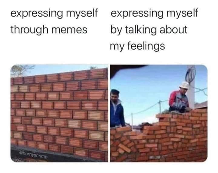 expressing myself expressing myself through memes by talking about my feelings chornyshrimp