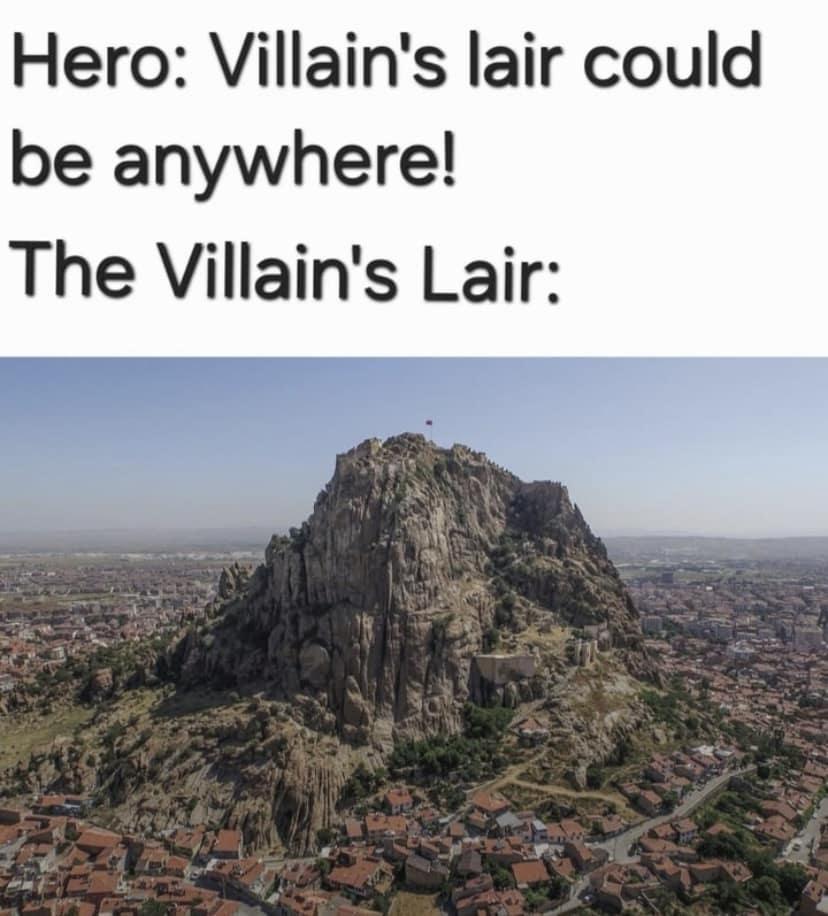 Hero: Villain's lair could be anywhere! The Villain's Lair: