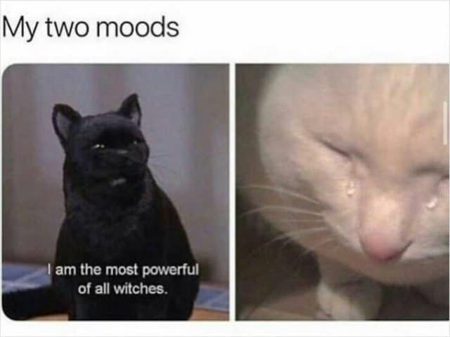 My two moods lam the most powerful of all witches.