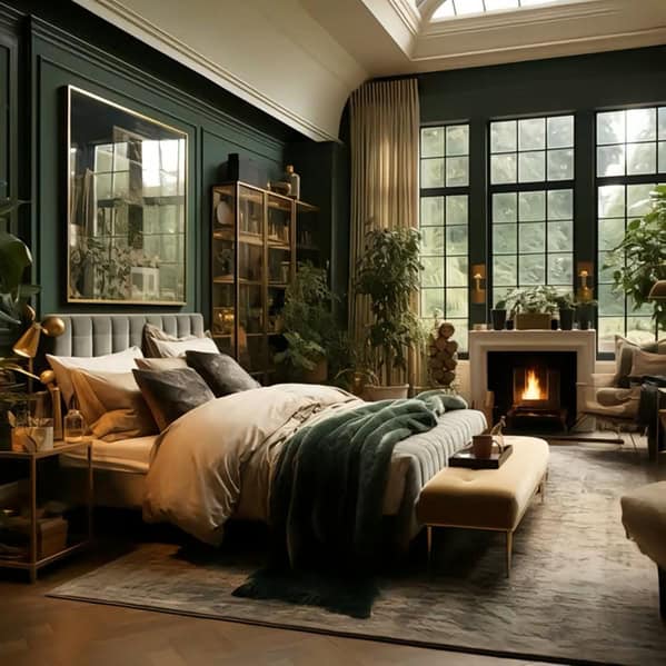 dark green aesthetic, deep emerald style, forest-toned vibe, lush interior mood, room makeovers, home revamp, space transformation, residential refresh
