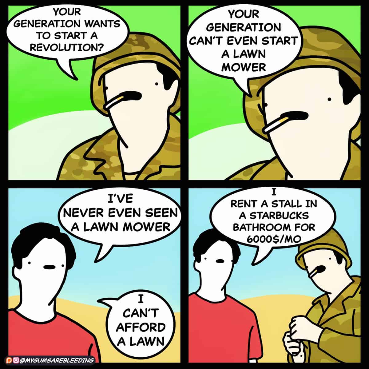 dark humor comics, mygumsarebleeding, funny web comics, bleak humor, twisted comics, existential humor, absurd jokes, adulting struggles, modern life comics, bleak humor, twisted humor