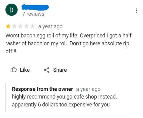 funny google reviews, hilarious reviews, unhinged reviews, absurd reviews, bizarre complaints, unexpected compliments, business owner replies, rant reviews, gas station reviews, duck reviews