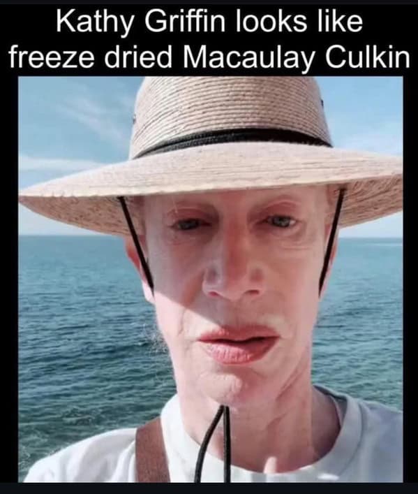 Kathy Griffin looks like freeze dried Macaulay Culkin