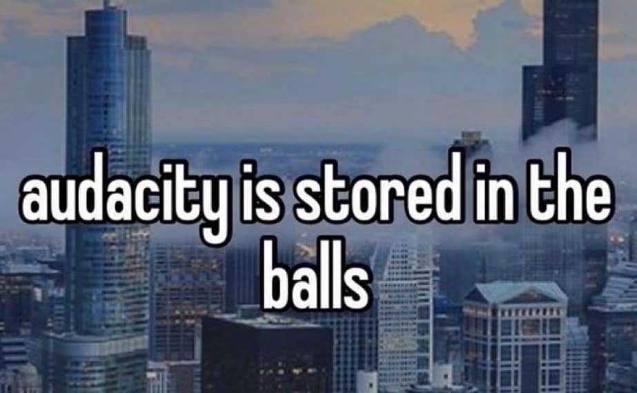 audacity is stored in the balls