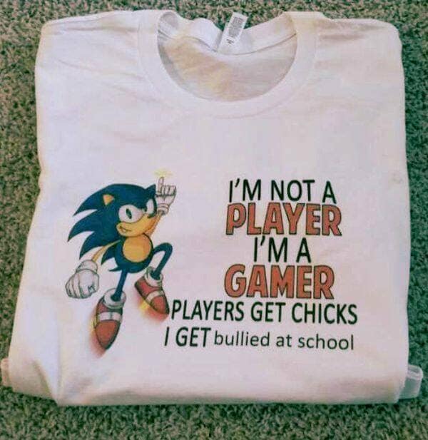 I'M NOT A PLAYER I'M A GAMER PLAYERS GET CHICKS / GET bullied at school