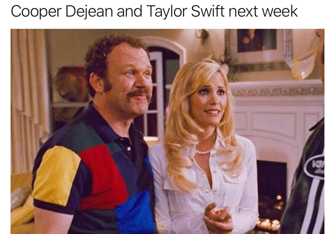 Cooper Dejean and Taylor Swift next week