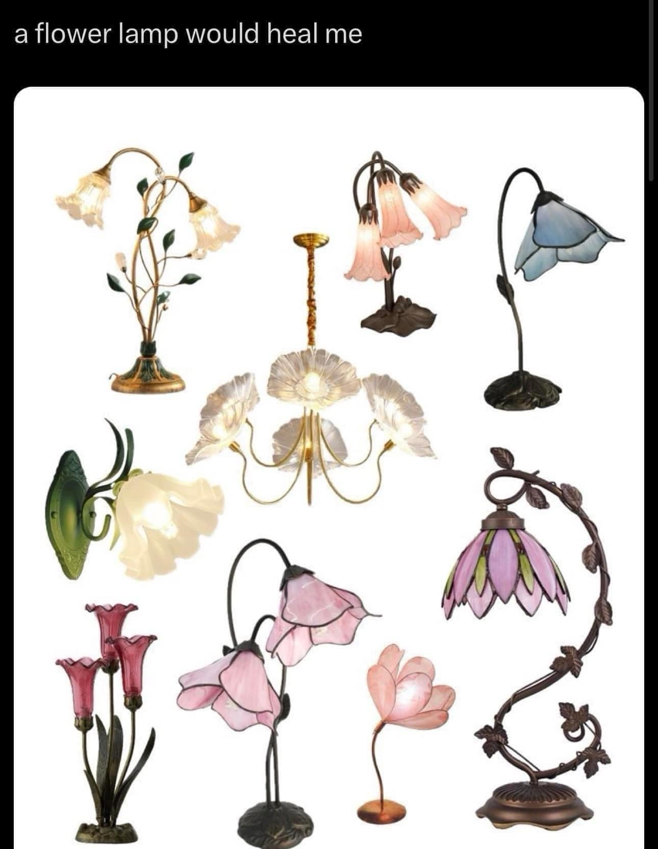 a flower lamp would heal me