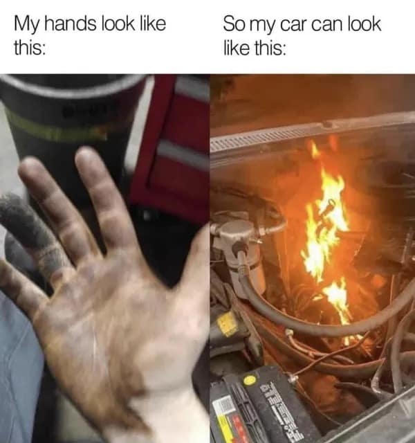 My hands look like this: So my car can