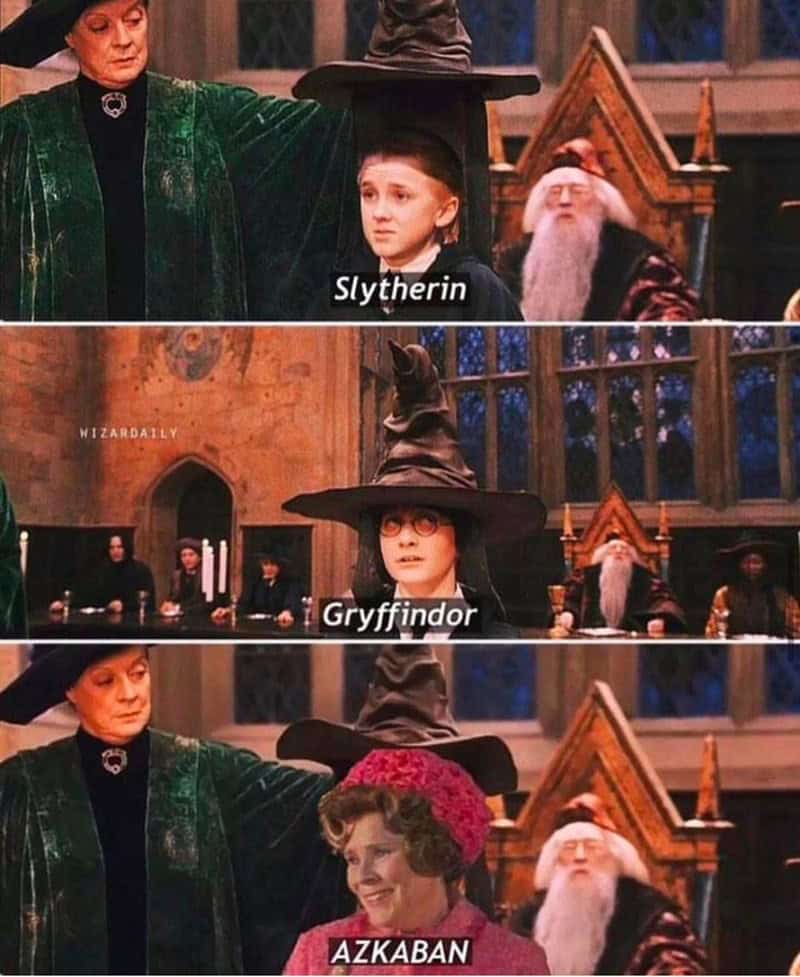 harry potter memes, hogwarts memes, wizard memes, magical jokes, wizarding world fun, Hogwart jokes, school of magic gags, sorting hat references, broomstick laughs, magic memes, enchanted humor, spellcasting wisecracks, mystical comedic bits, wizard humor, comedic potions, supernatural wit, bewitching punchlines