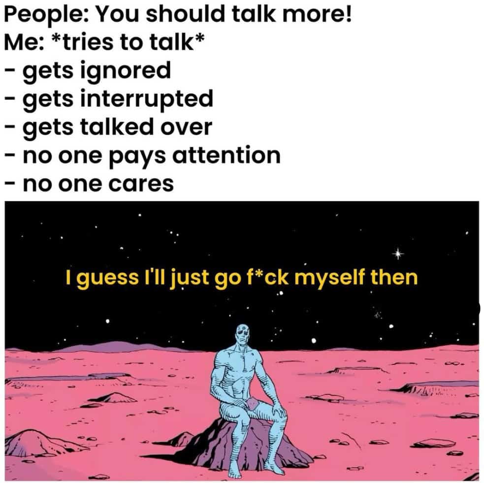introvert memes, social anxiety memes, quiet personality images, solitary humor, reclusive comedy, shy memes, timid jokes, bashful quips, modest punchlines, social anxiety humor, anxious giggles, awkward comedic relief, tension-laced laughs, alone time jokes, personal space gags, me-time chuckles, solitary puns