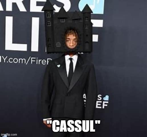 jaden smith castle hat memes, jaden smith memes, star’s bizarre headgear jokes, baffling red carpet comedic references, extravagant topper humor, celebrity memes, star-based comedic lines, personality meltdown laughter, Grammy outfit, awards show style comedic bits, formal event fashion spoofs, style meltdown jokes, bizarre garment comedic commentary
