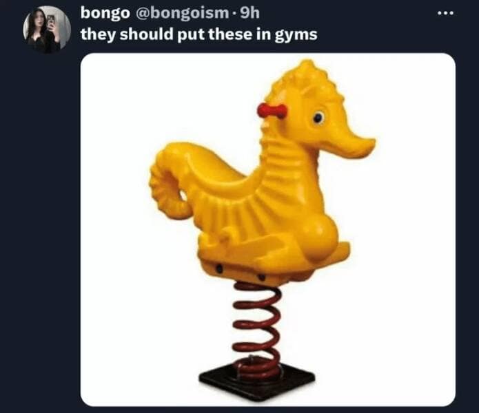 bongo @bongoism • 9h they should put these in gyms