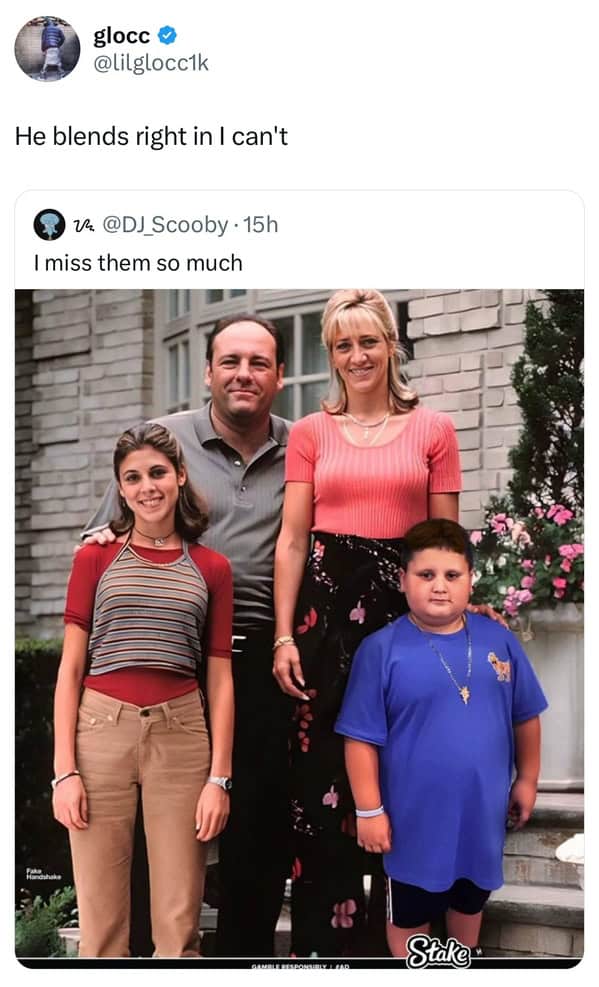 glocc • @lilgloccik He blends right in I can't • U @DIScooby • 15h I miss them so much Stalg