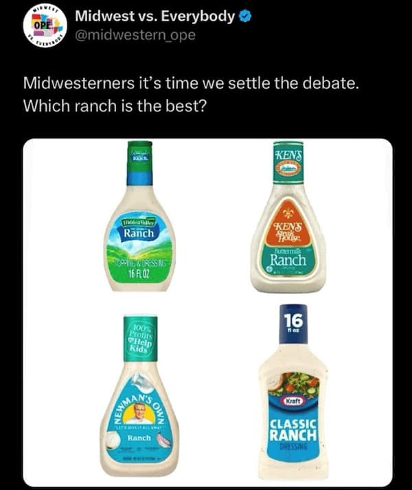 Midwesterners it's time we settle the debate. Which ranch is the best?
