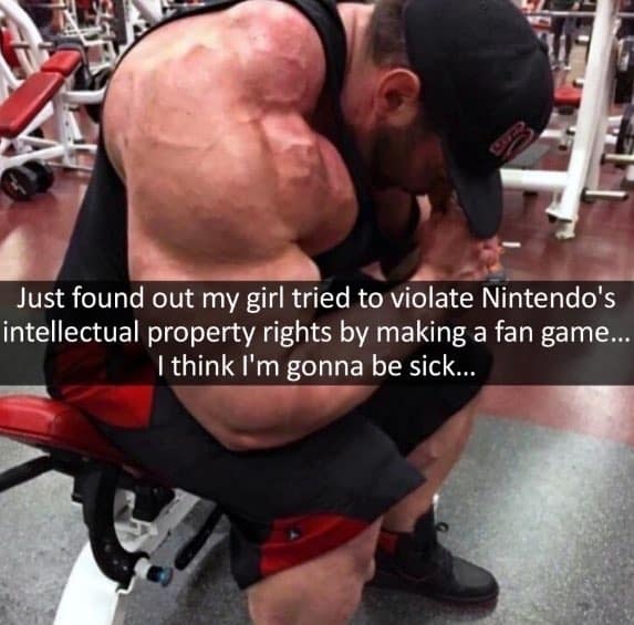 Just found out my girl tried to violate Nintendo's intellectual property rights by making a fan game... I think I'm gonna be sick...