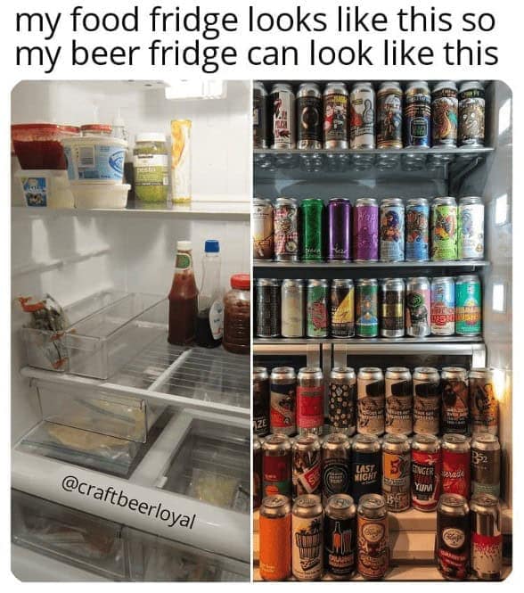 my food fridge looks like this so my beer fridge can look like this