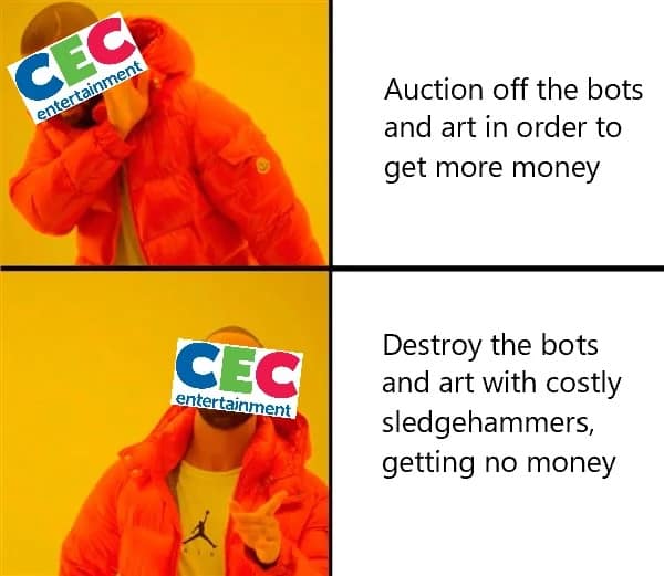 chuck e cheese meme, chuck e cheese memes, Chuck E Cheese jokes, Chuck E Cheese humor, Chuck E Cheese gags, cheesy nostalgia memes, retro-themed memes, childhood throwback memes, animatronic humor, robot band jokes, mechanical mascot comedy, family fun center memes, arcade nostalgia memes, play zone humor