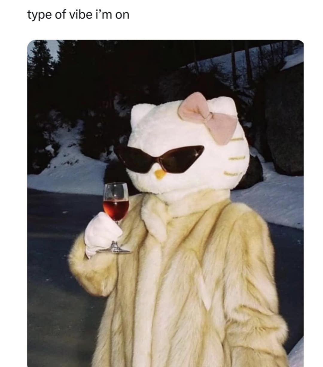 type of vibe i'm on