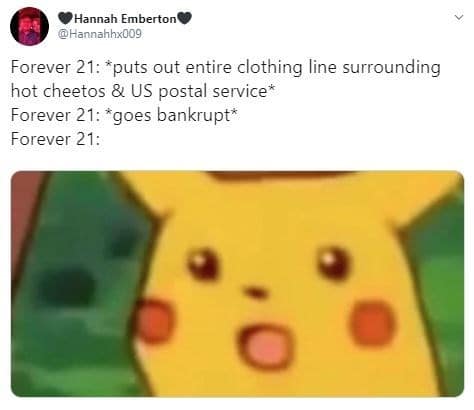 forever 21 memes, forever 21 bankruptcy memes, forever 21 store closures