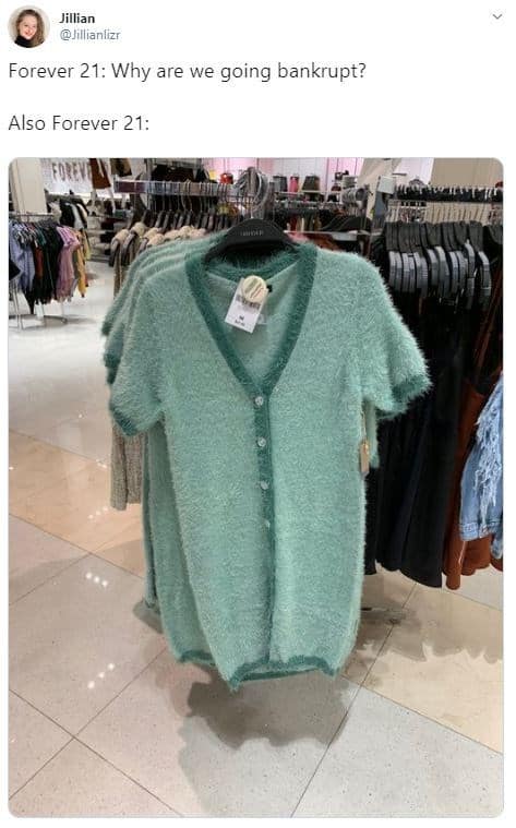 forever 21 memes, forever 21 bankruptcy memes, forever 21 store closures