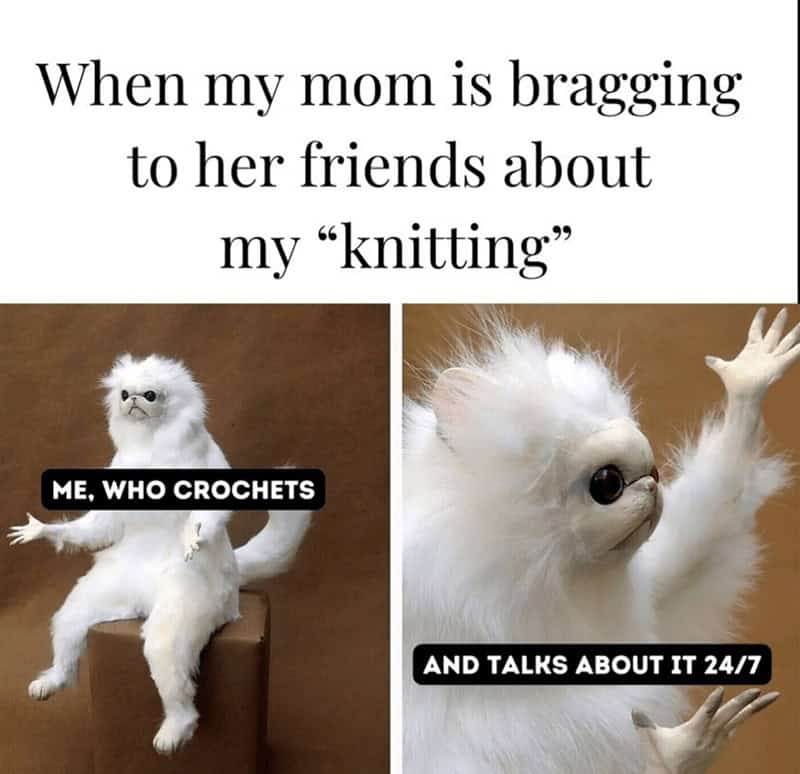 funny crochet memes, crochet memes, humorous fiber art, crocheting jokes, yarn-based humor, crocheting memes, knitting memes, spool-based fun, stitching puns, crafty comedic bits, yarn jokes, fiber jests, thread-based laughs, crocheted quips