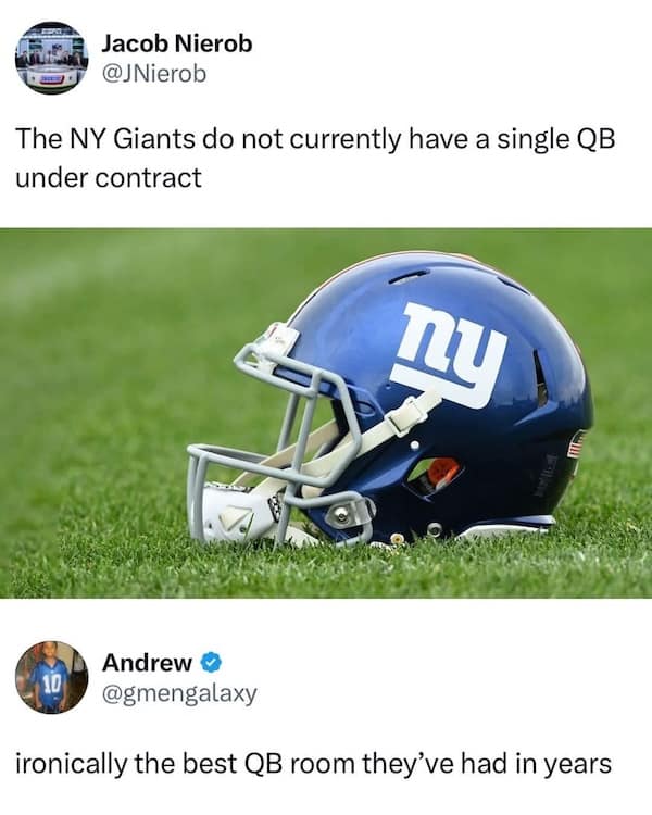 ironically the best QB room they've had in years