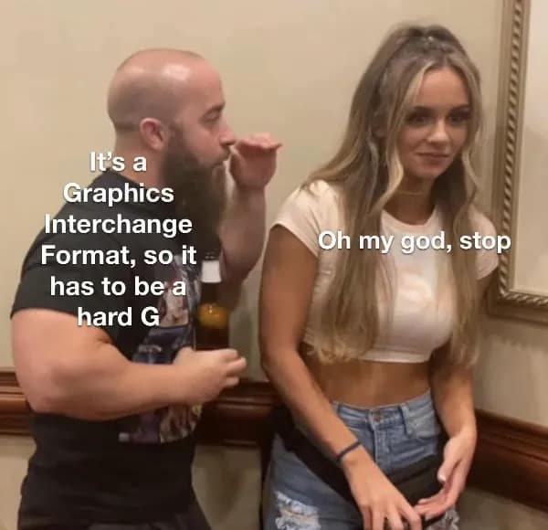 It's a Graphics Interchange Format, so it has to be a hard G