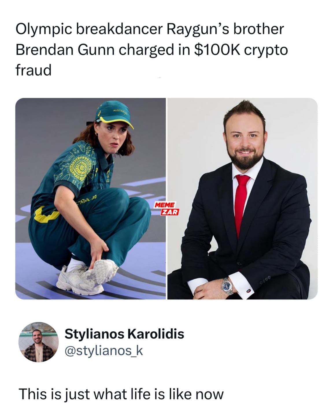 Olympic breakdancer Raygun's brother Brendan Gunn charged in $100K crypto fraud