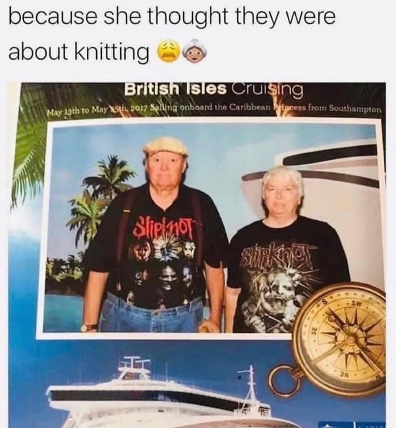because she thought they were about knitting
